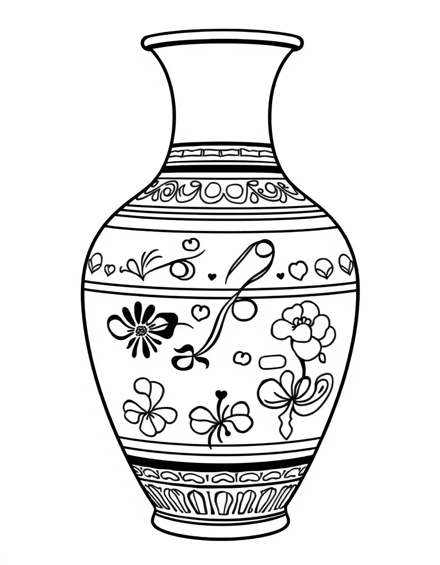 Traditional Korean pottery or ceramic vases with simple patterns