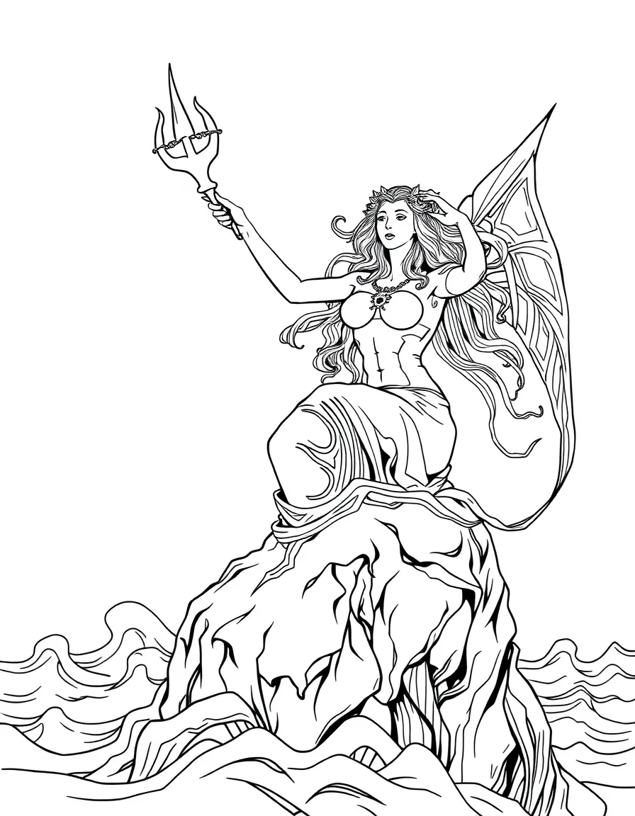 (Greek mythology) A siren singing on a rock
