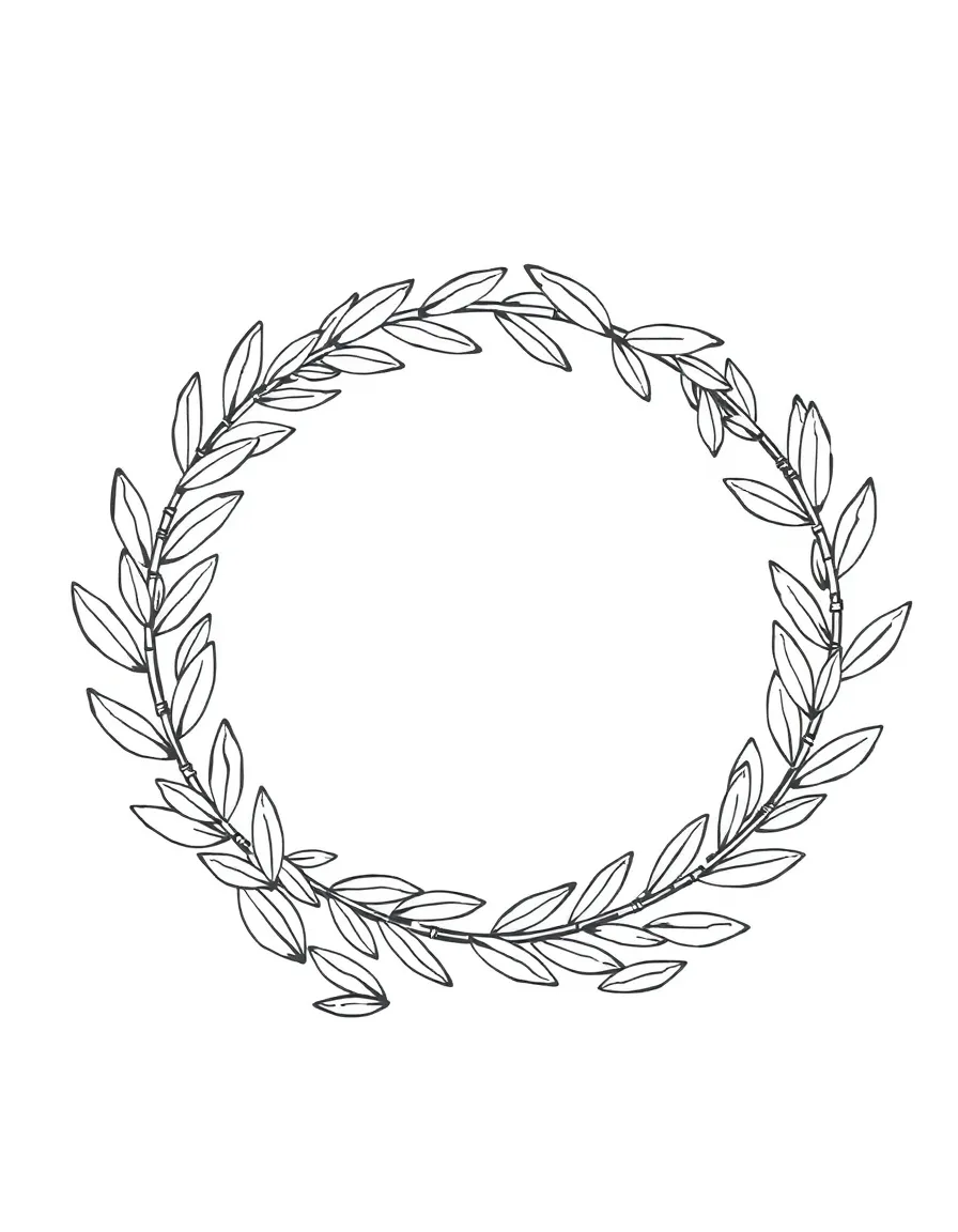 (Greek mythology) A wreath of olive leaves for a hero