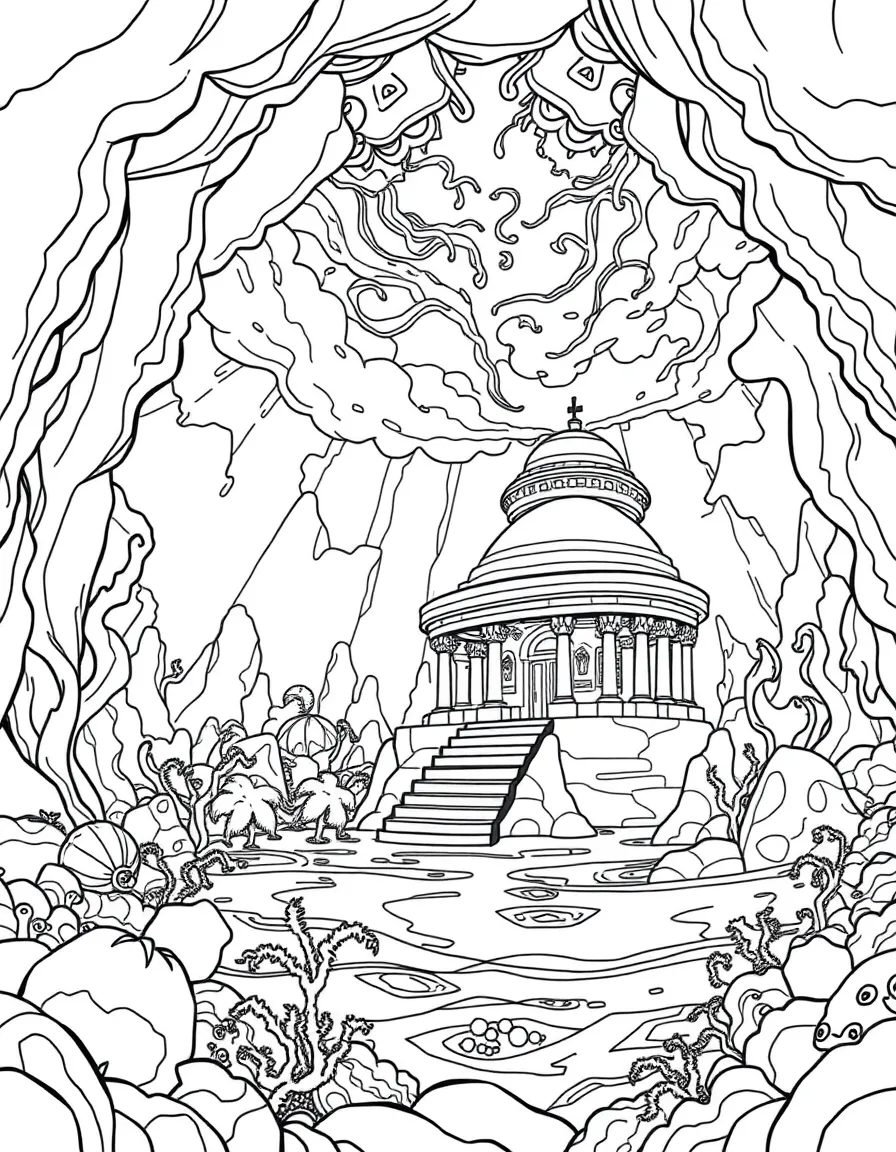(Greek mythology) Poseidon’s palace under the sea