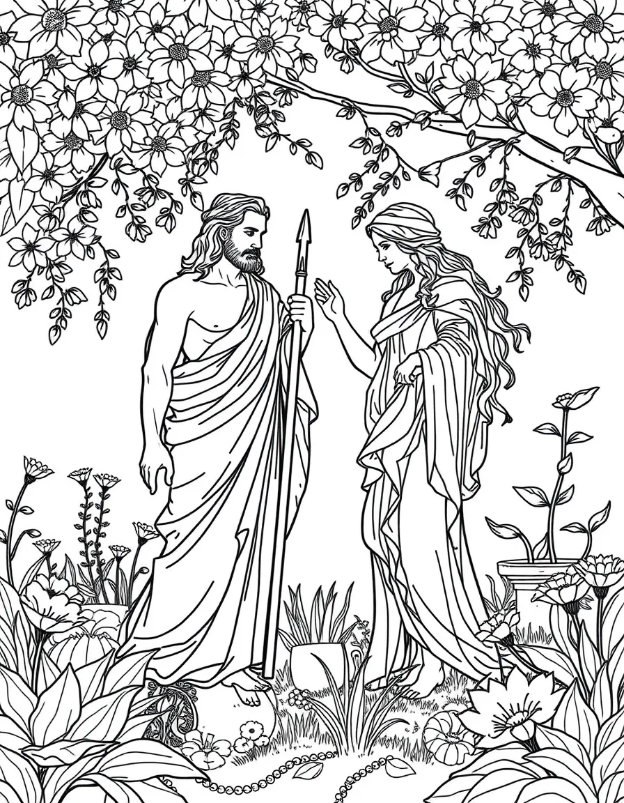 (Greek mythology) A peaceful garden for Demeter and Persephone