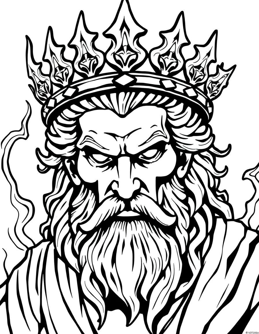 (Greek mythology) Hades with a crown of darkness