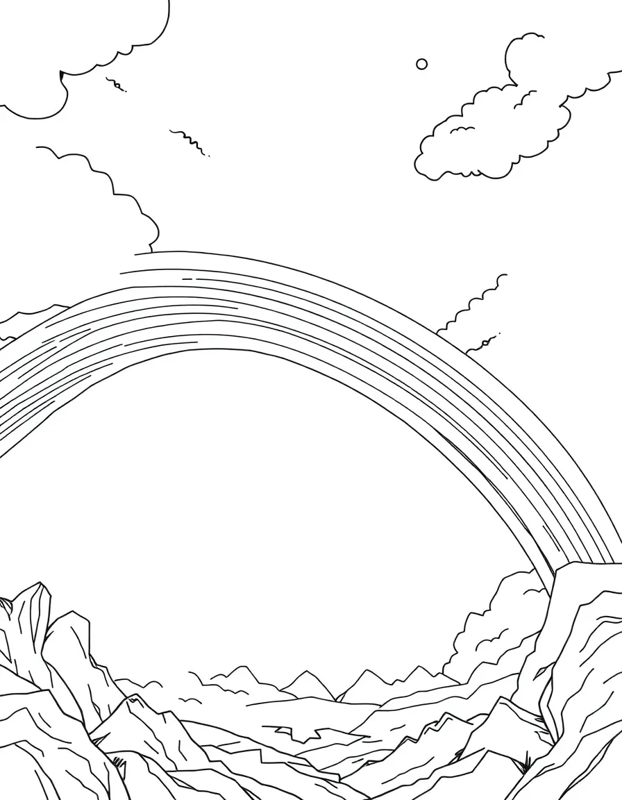 (Greek mythology) A rainbow stretching across the sky