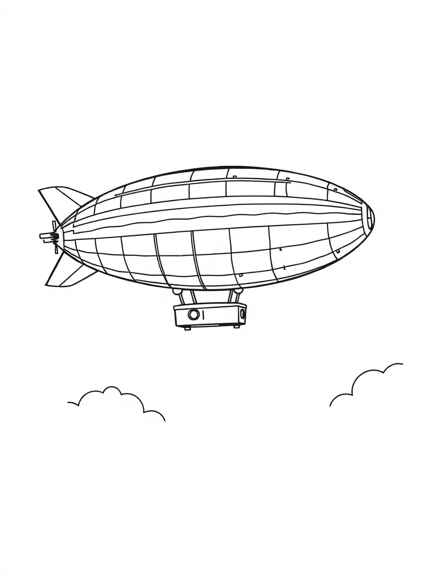 Z is for Zeppelin floating in the sky