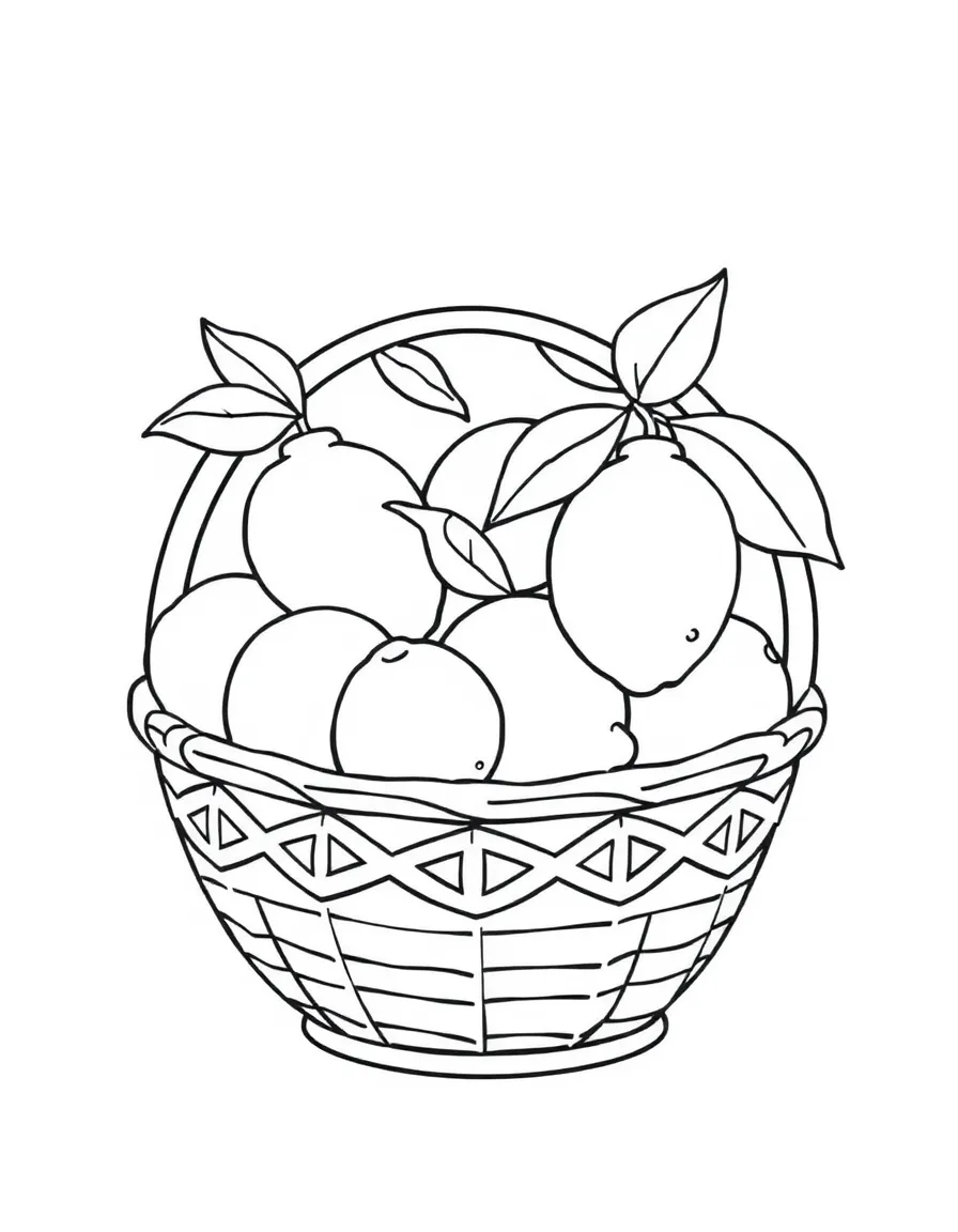 Z is for Zesty lemons in a fruit basket