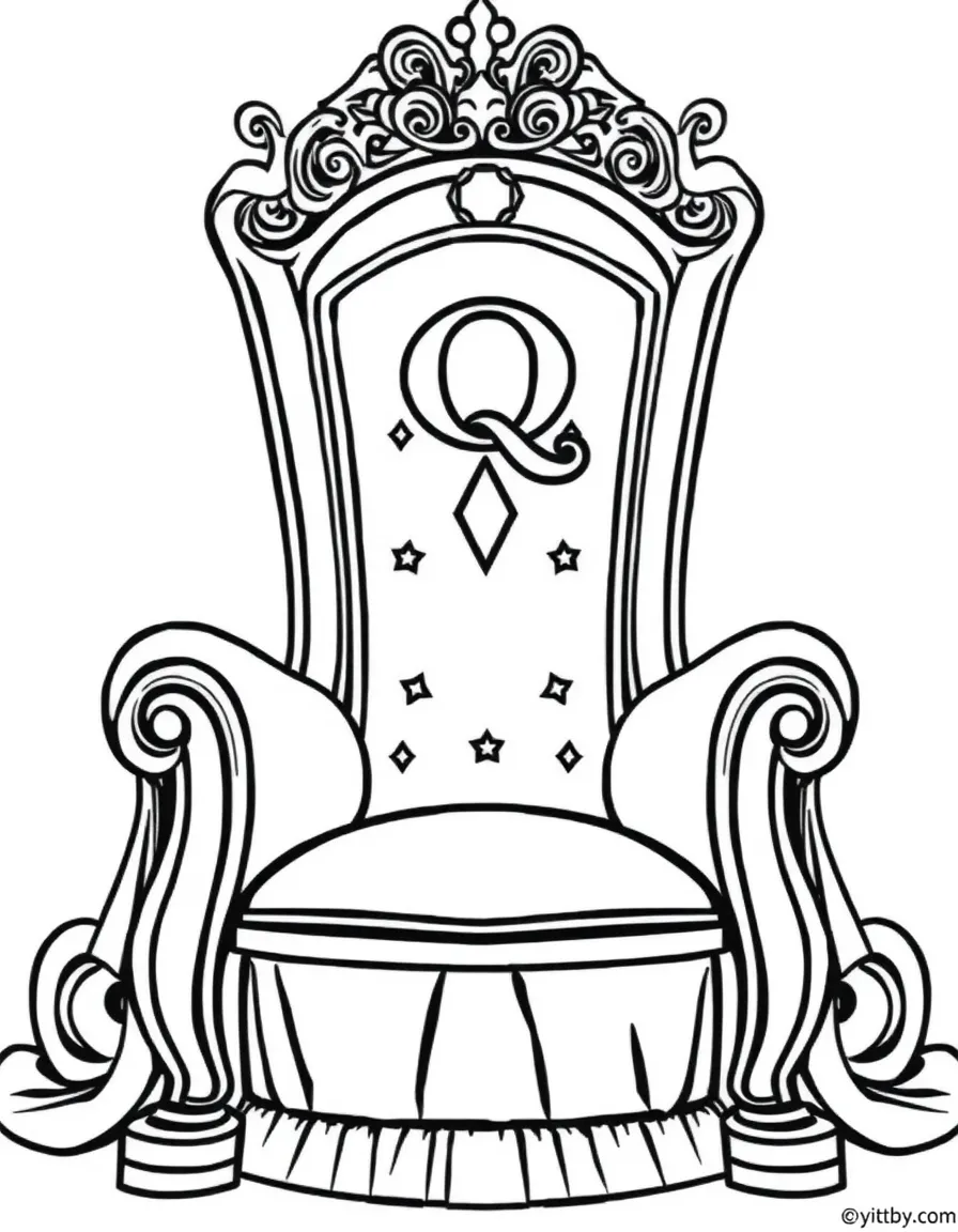 Q is for Queen’s throne with velvet cushions