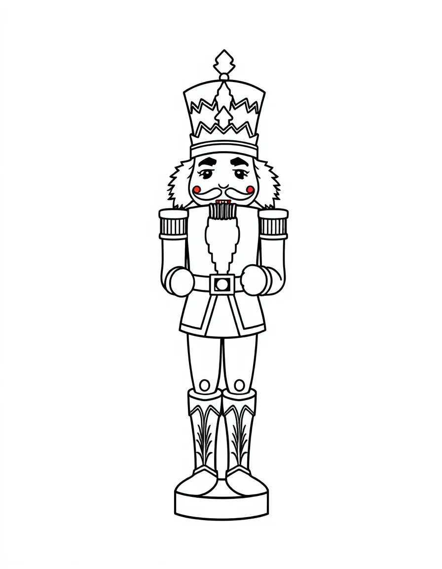 (letter card) N is for Nutcracker soldier standing tall