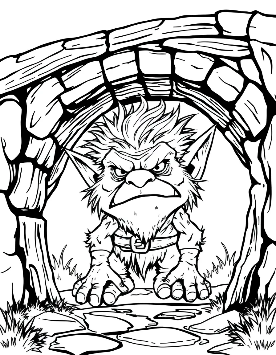 A grumpy troll under a bridge.