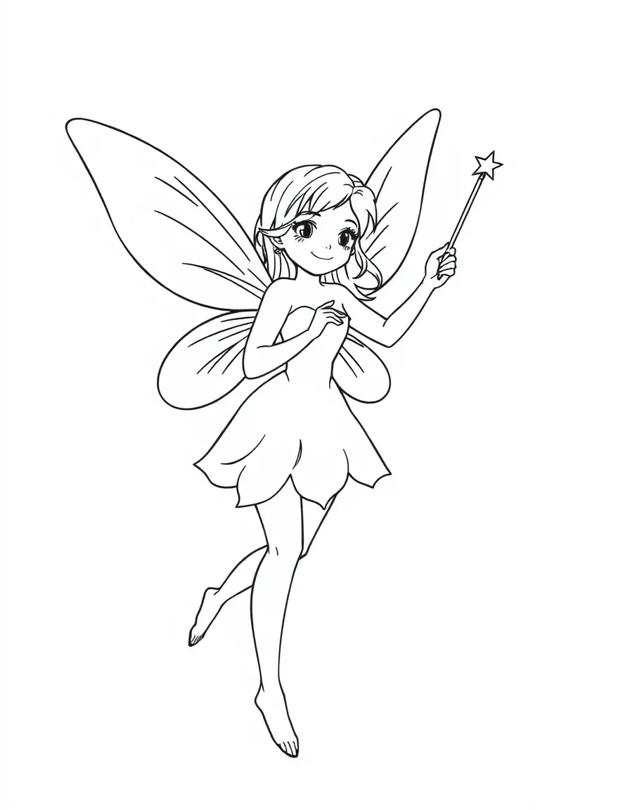 A fairy waving her wand.