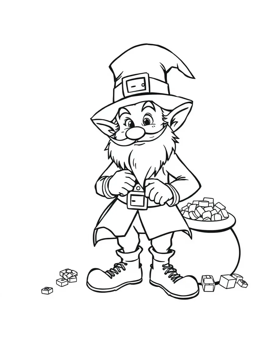 A mischievous leprechaun with a pot of gold.