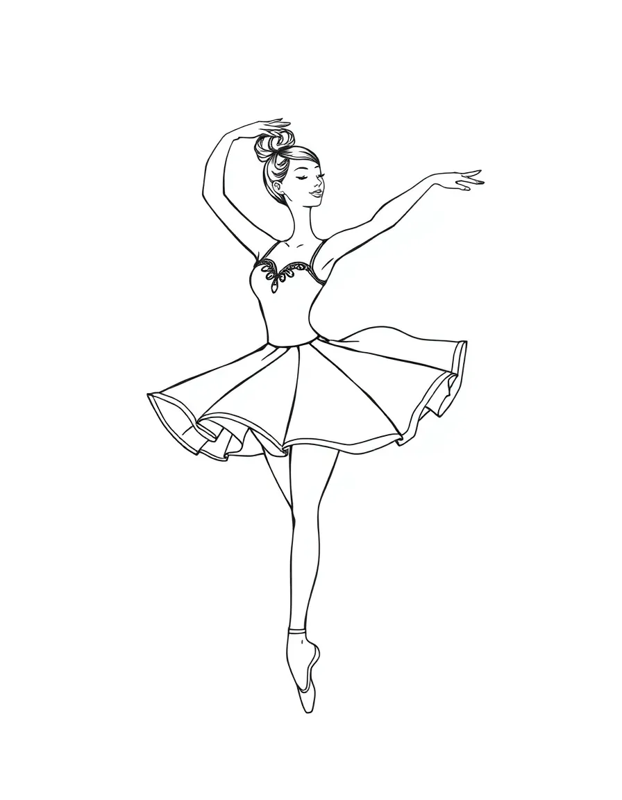A graceful ballerina twirling.