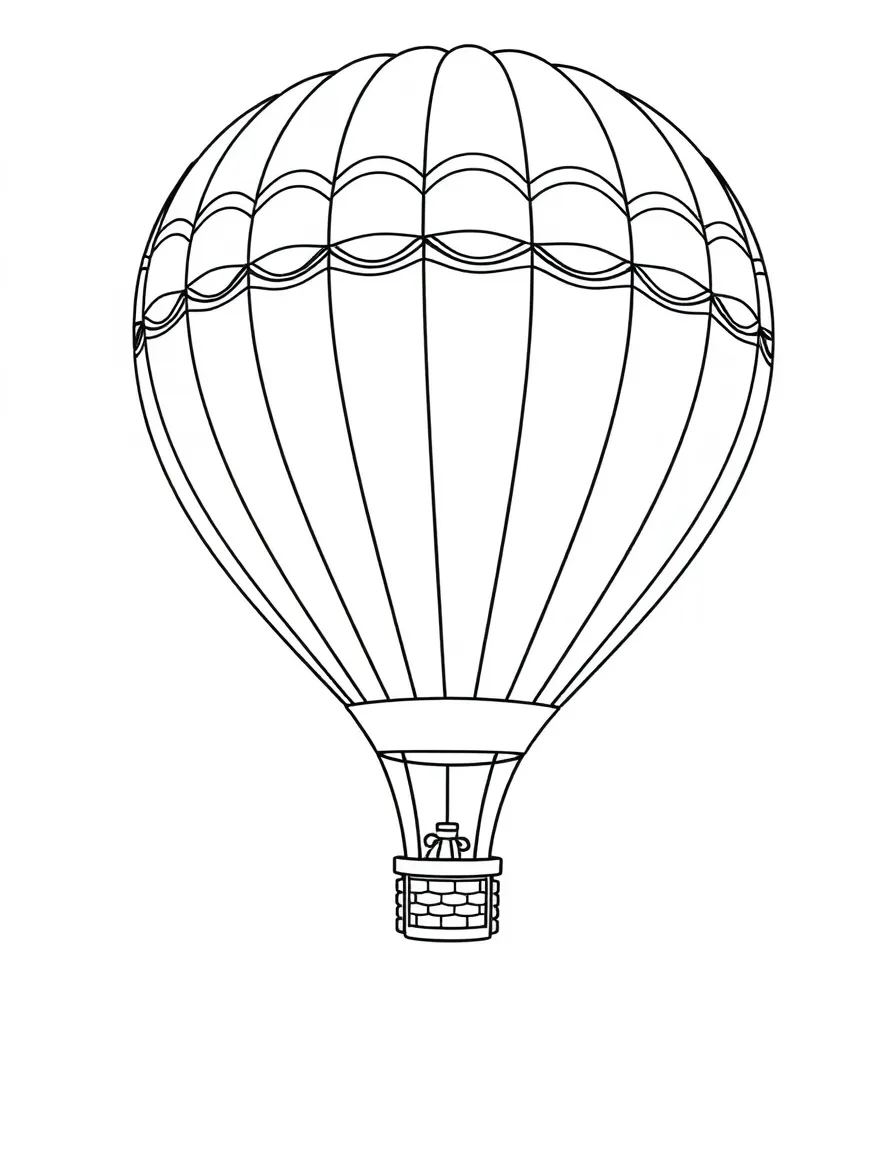 A big hot air balloon floating.