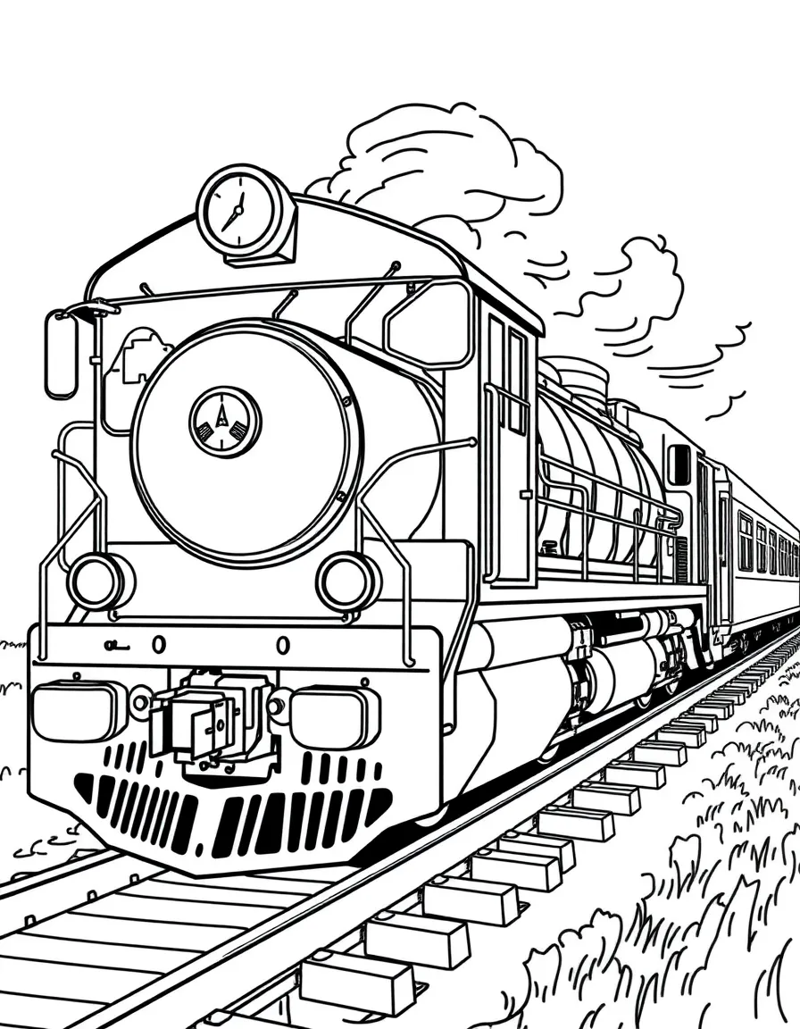 A fast train chugging along.