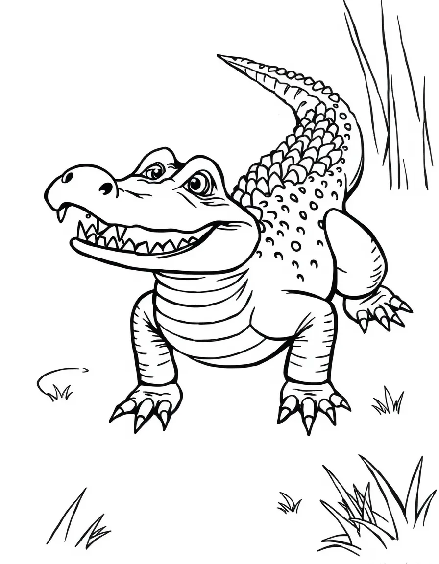 A sneaky crocodile waiting.