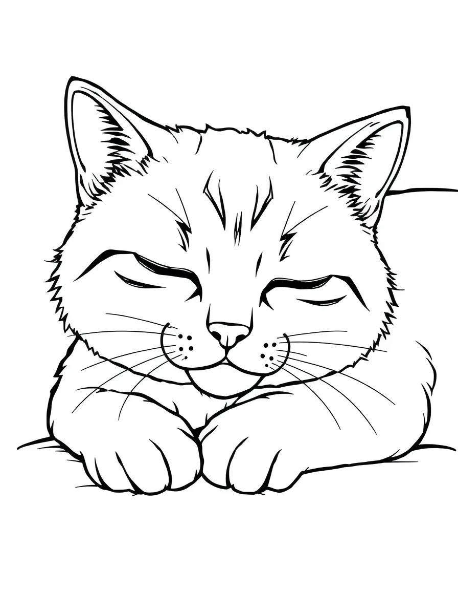 A sleepy cat.