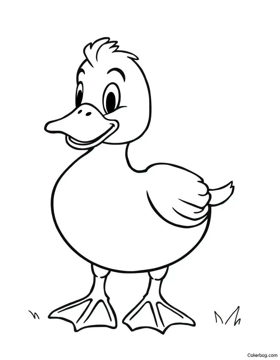 A quacking duck.