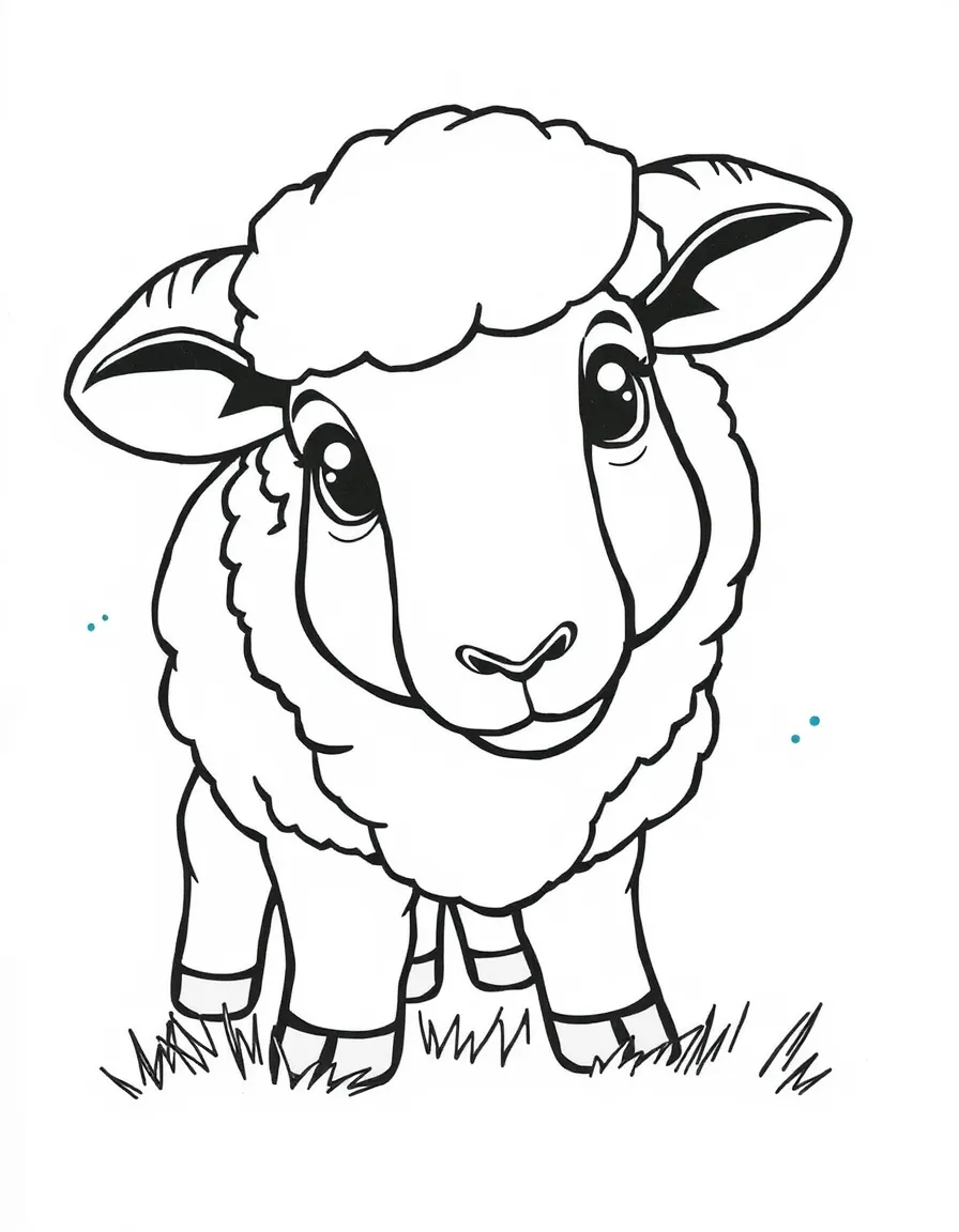 A bleating sheep.