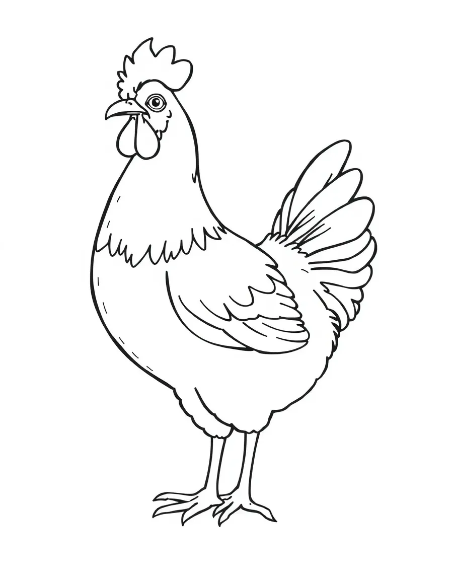 A clucking chicken.