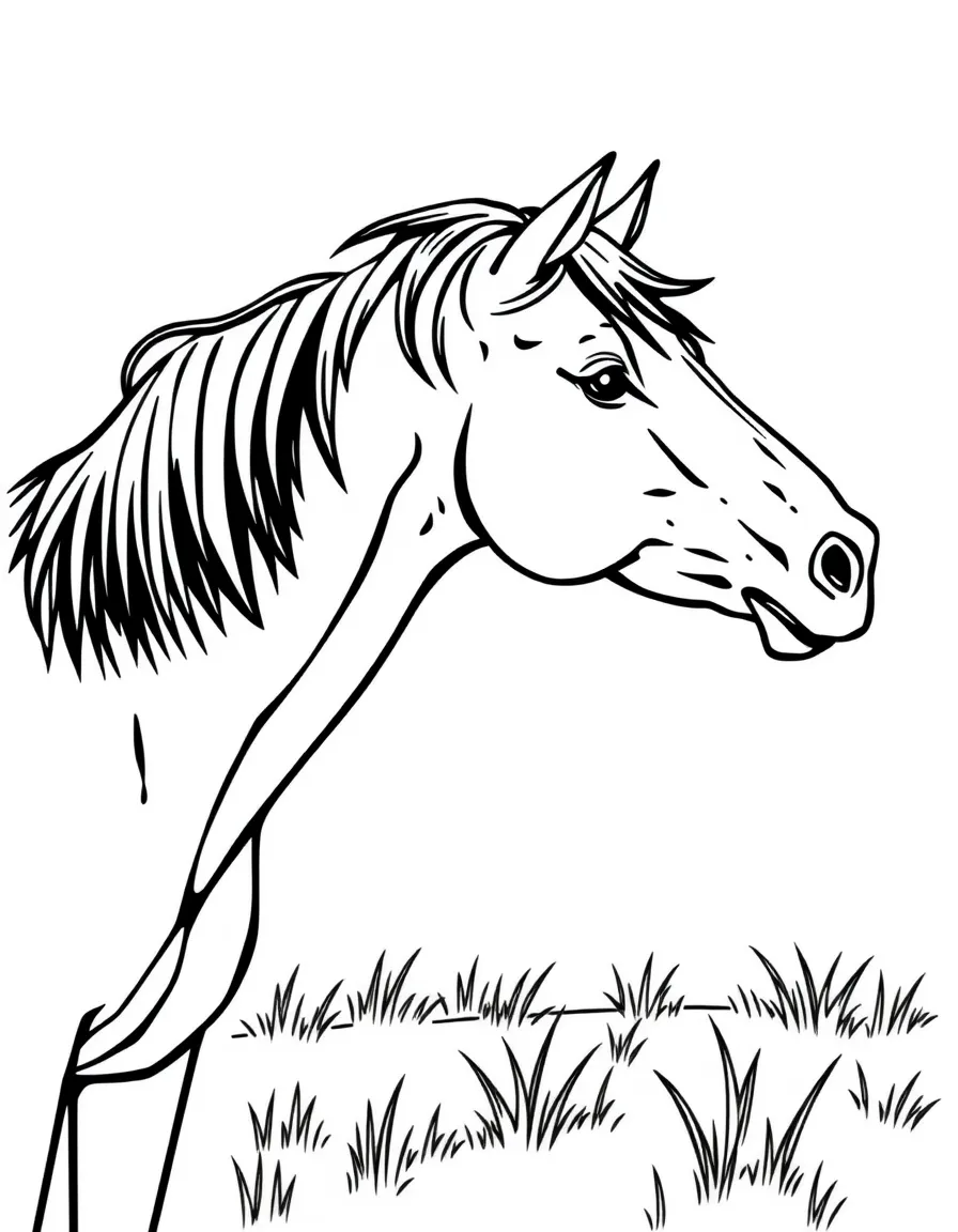 A neighing horse.
