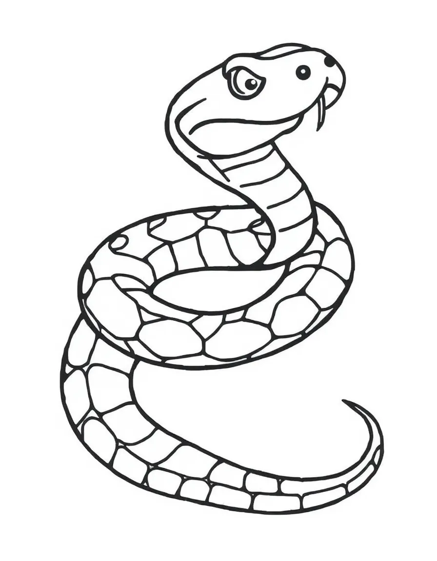 A slithering snake.