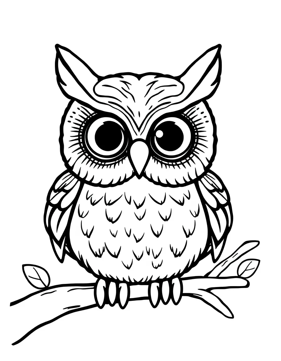 A hooting owl.