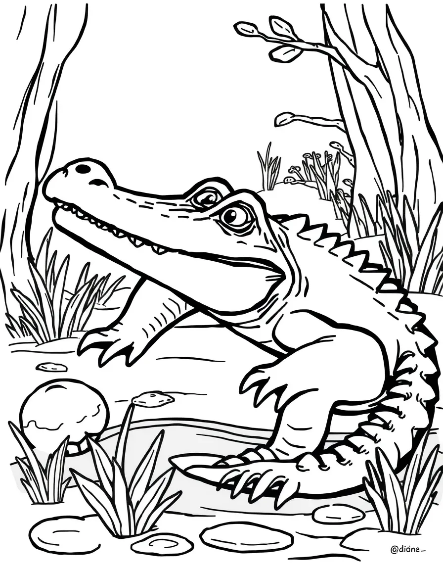 A sneaky crocodile.