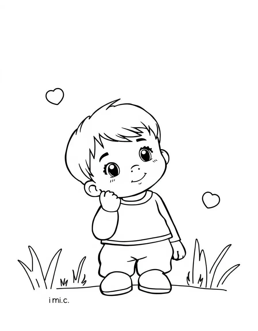 A child identifying colors.