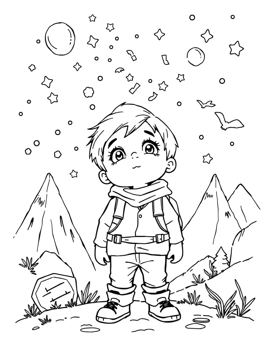 A child dreaming of adventures.