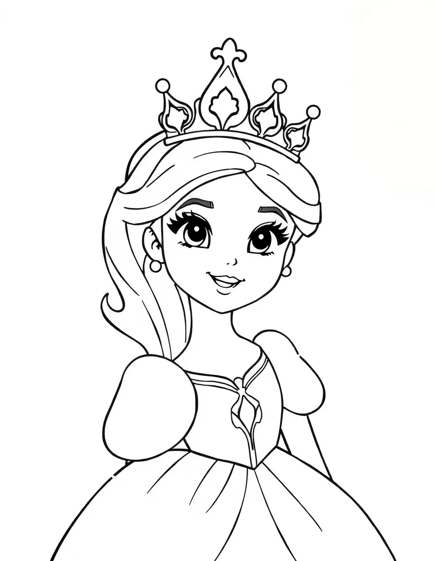 A princess with a crown.
