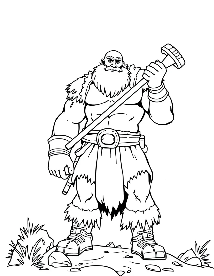A giant carrying a club.