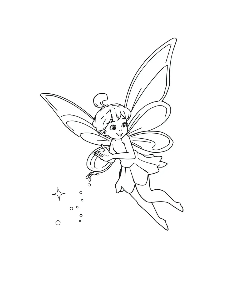 A pixie sprinkling dust.