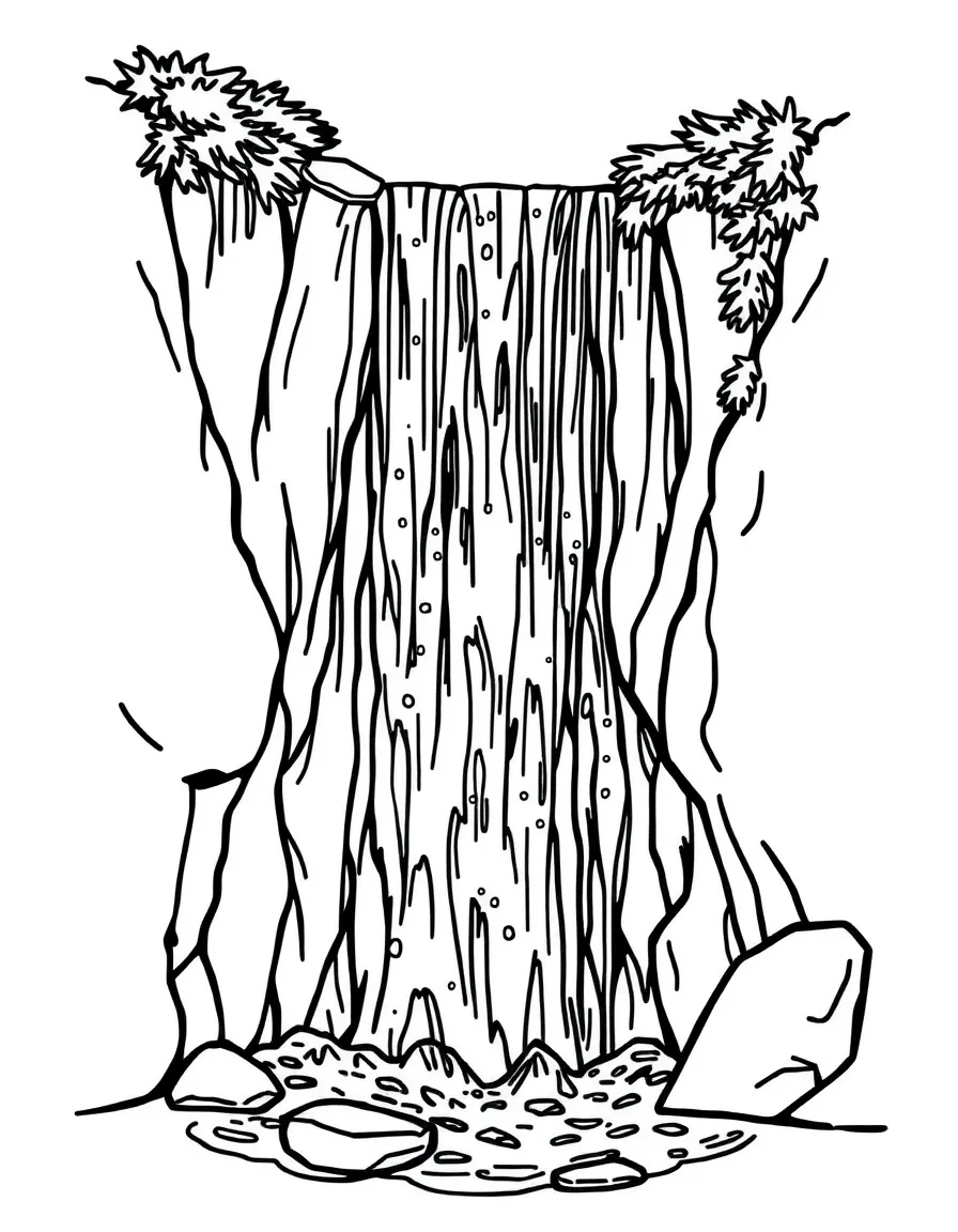 A sparkling waterfall.