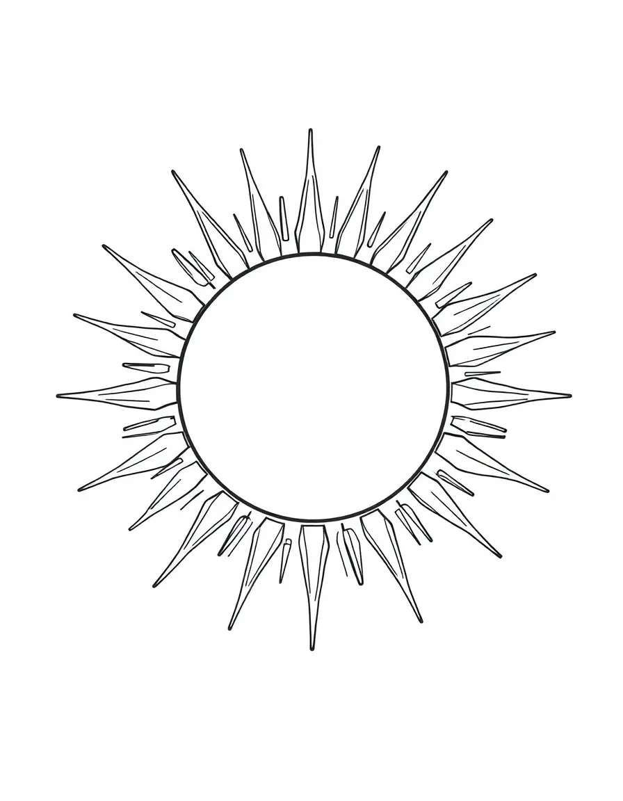 A sun shining brightly.