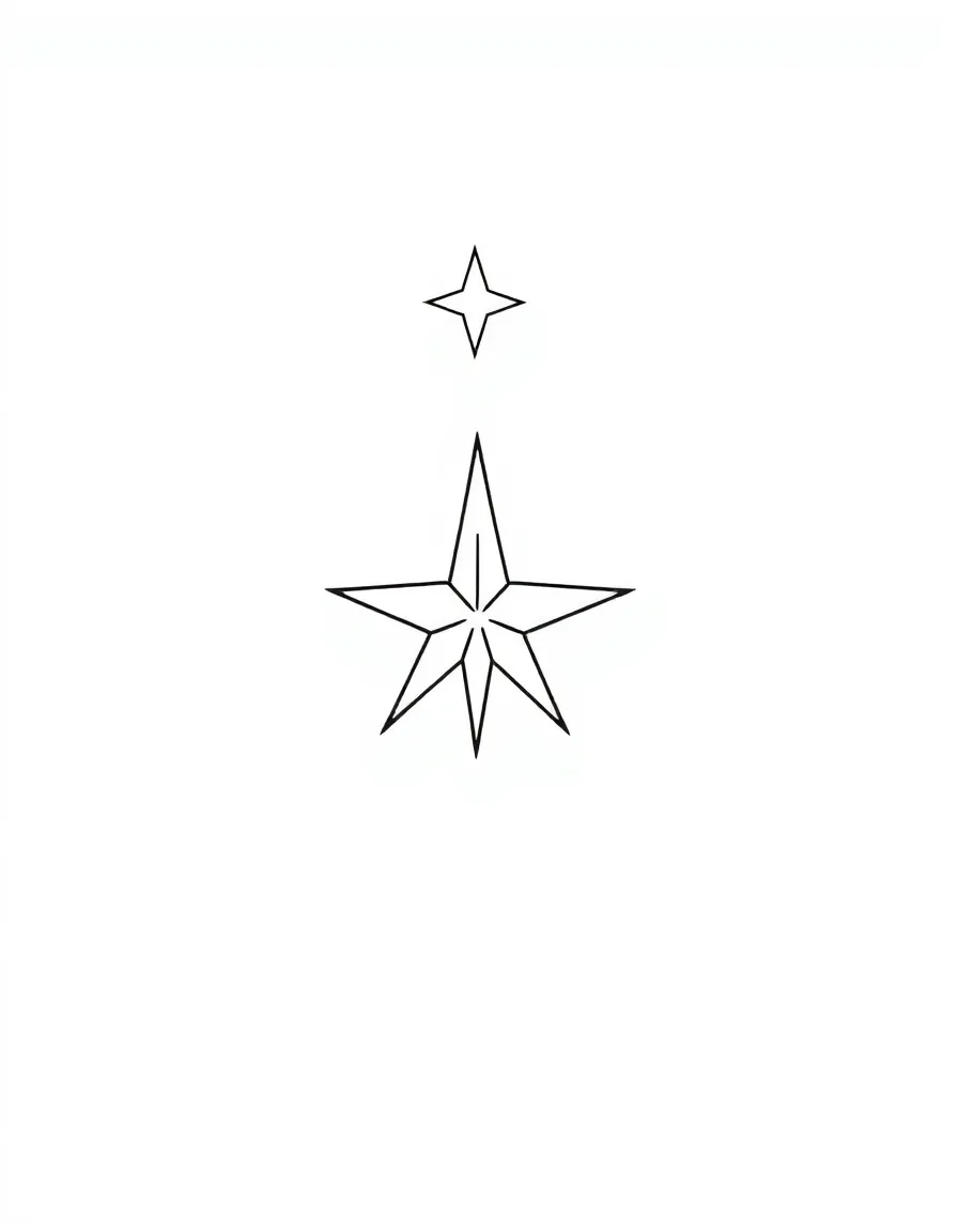A star twinkling.