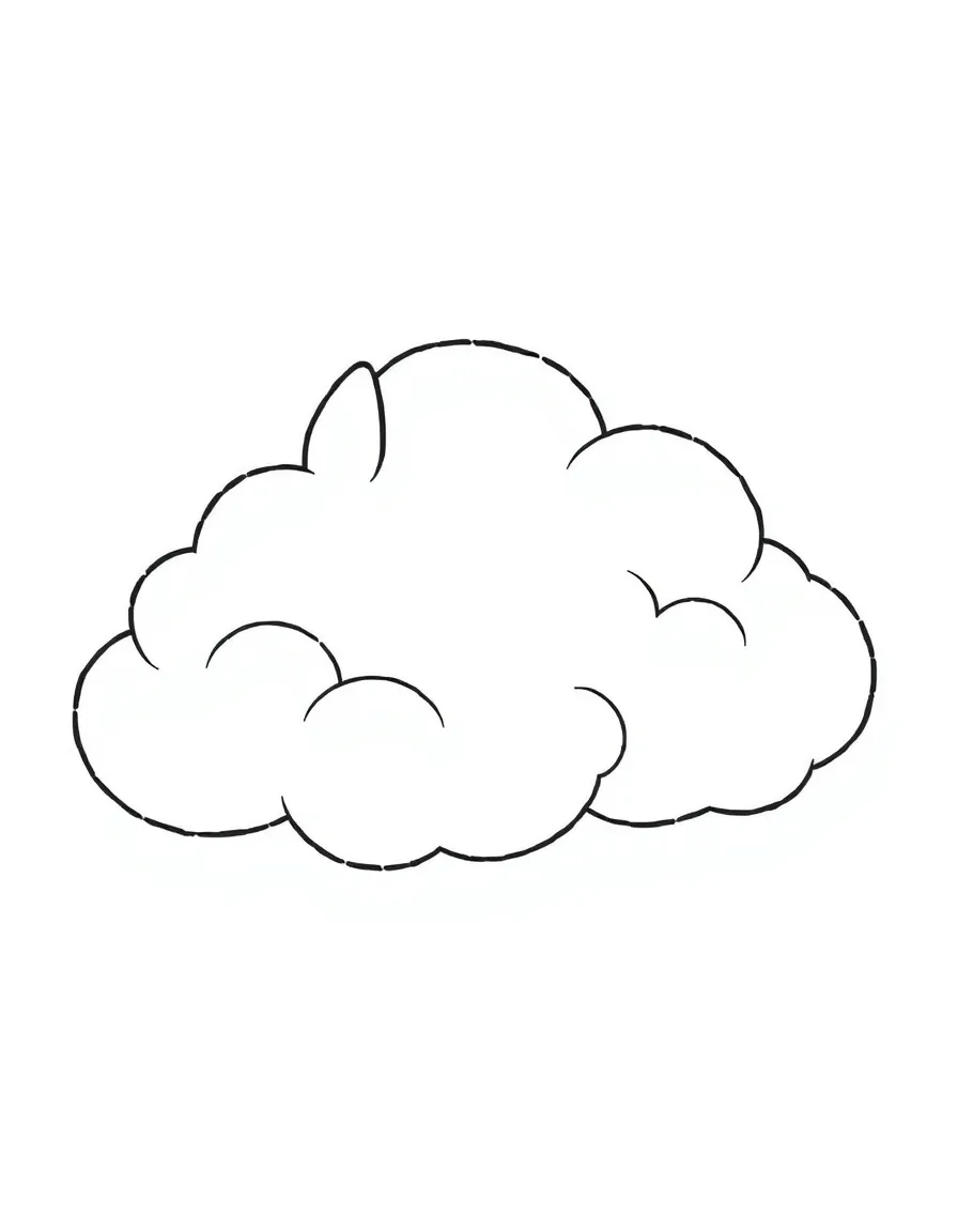 A cloud shaped like an animal.