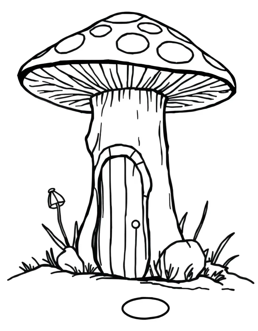 A mushroom house.
