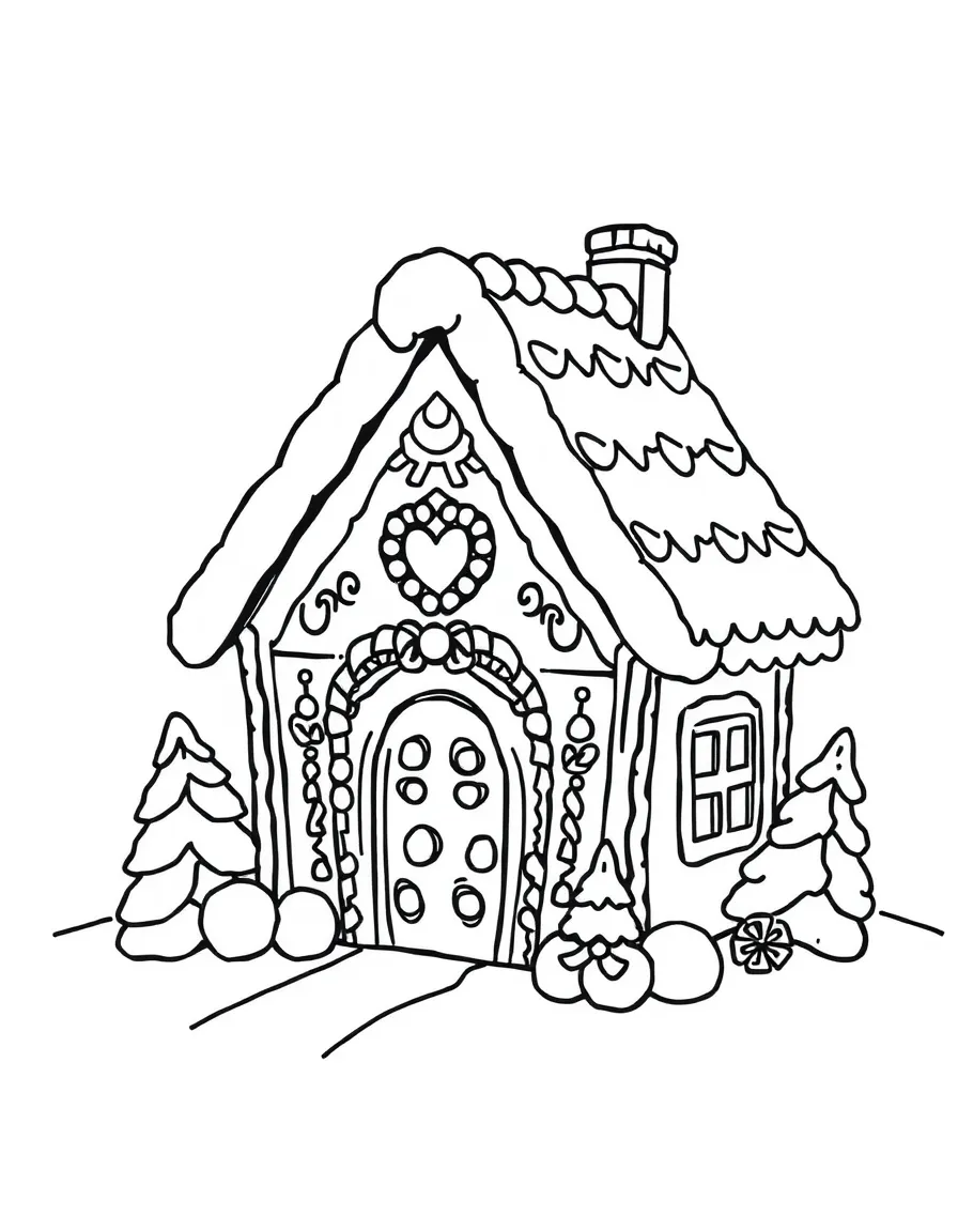 A gingerbread house.