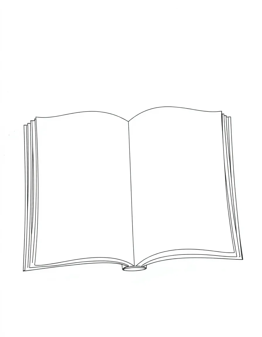 A book with an open page.
