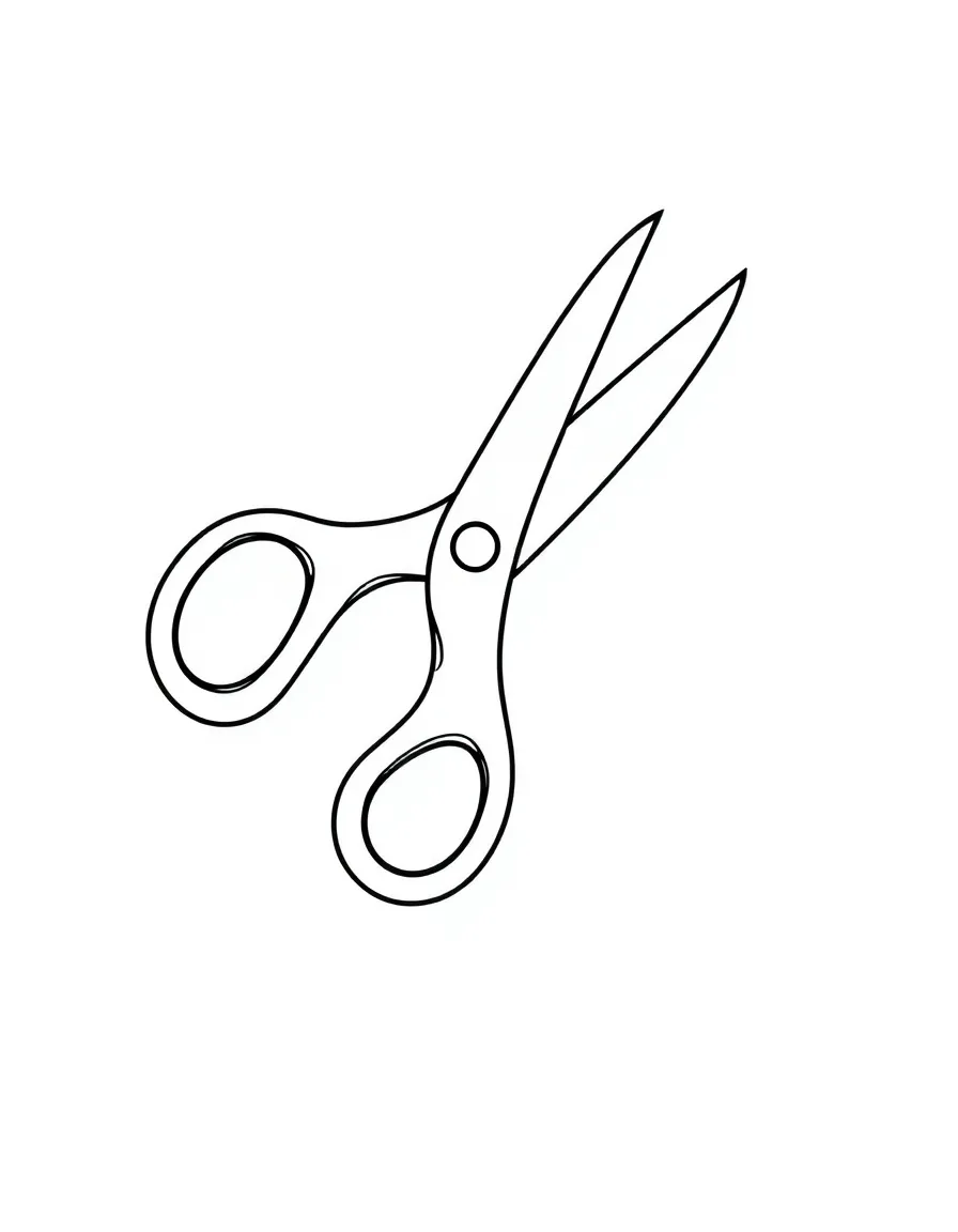 A scissor cutting.