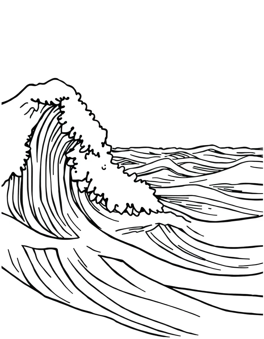 An ocean with waves.
