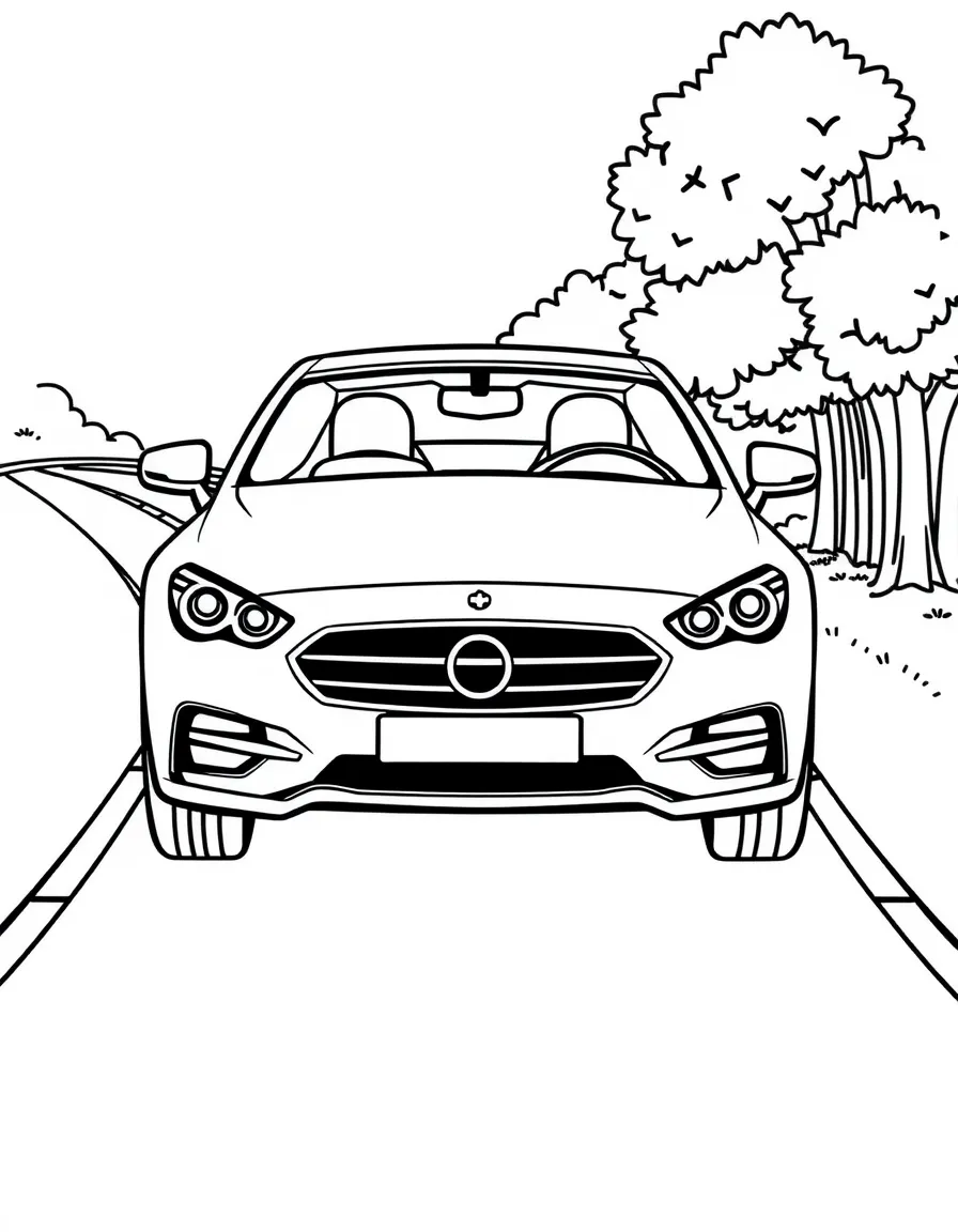 A car on a road.