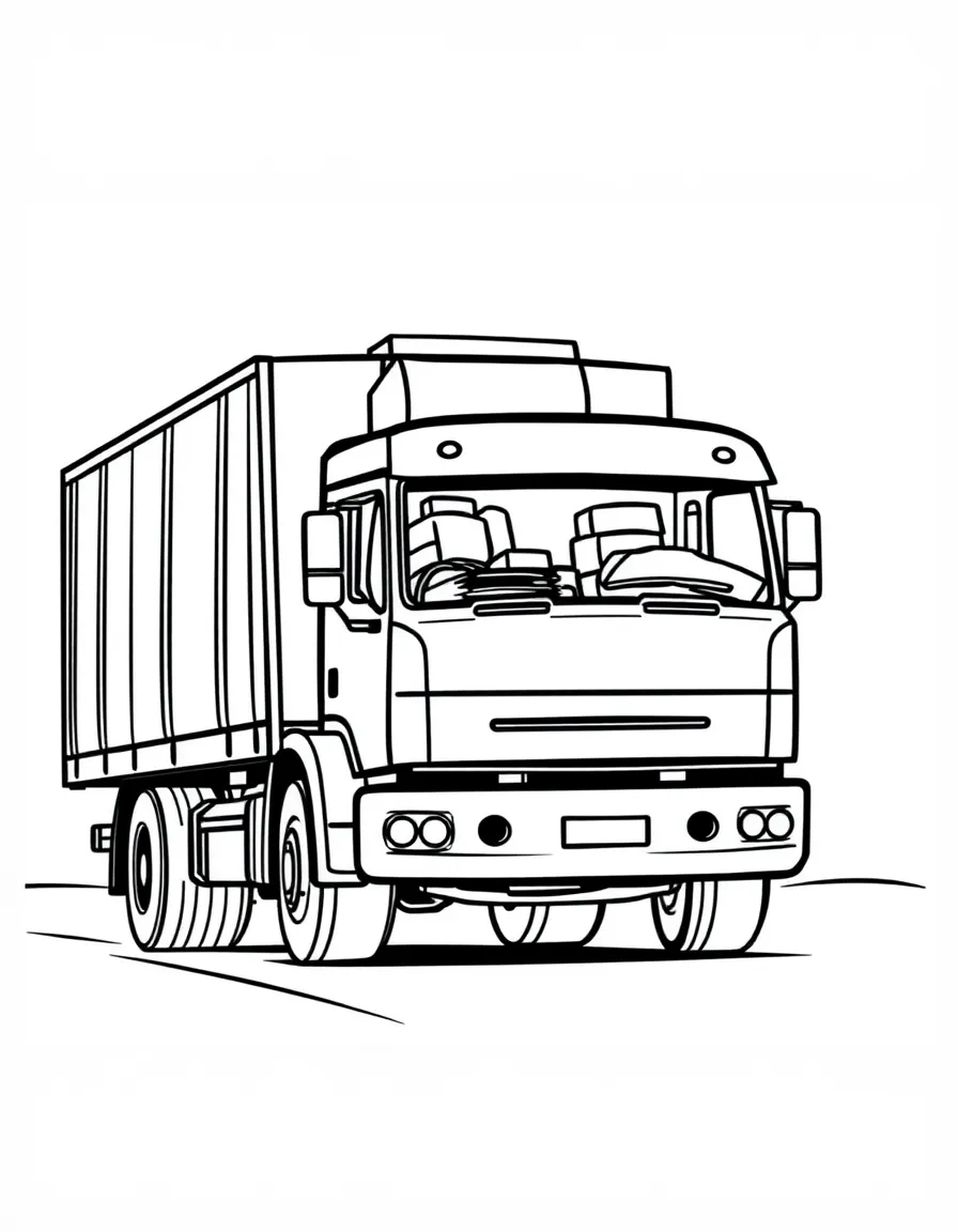 A truck carrying goods.