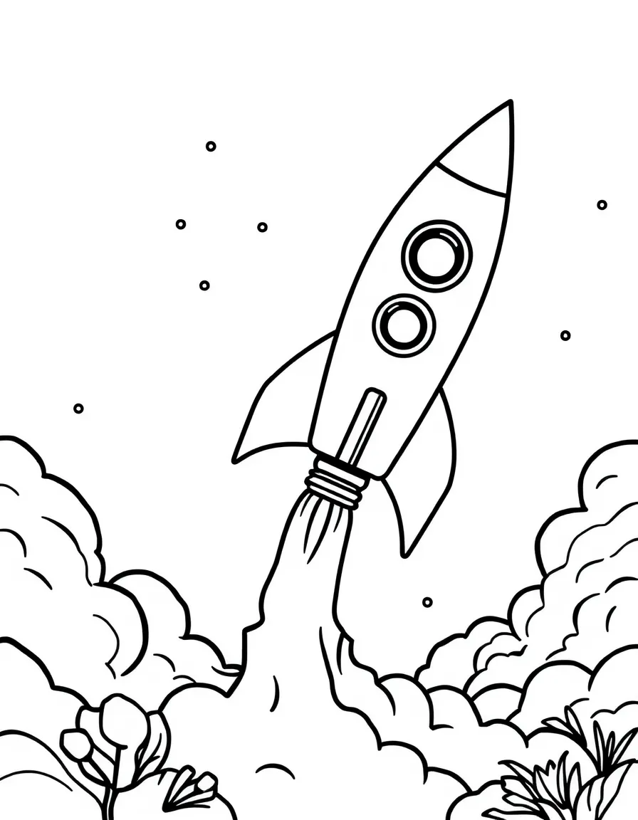 A rocket launching.