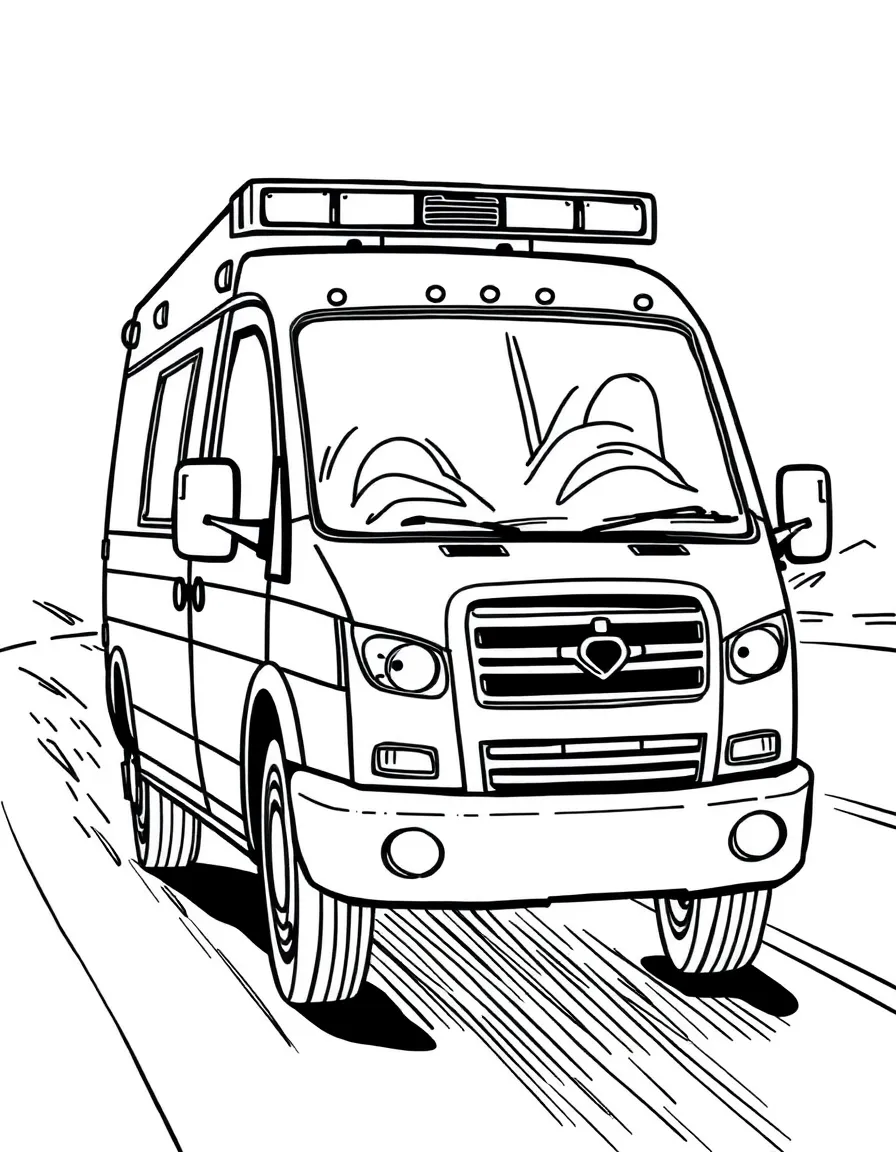 An ambulance rushing.