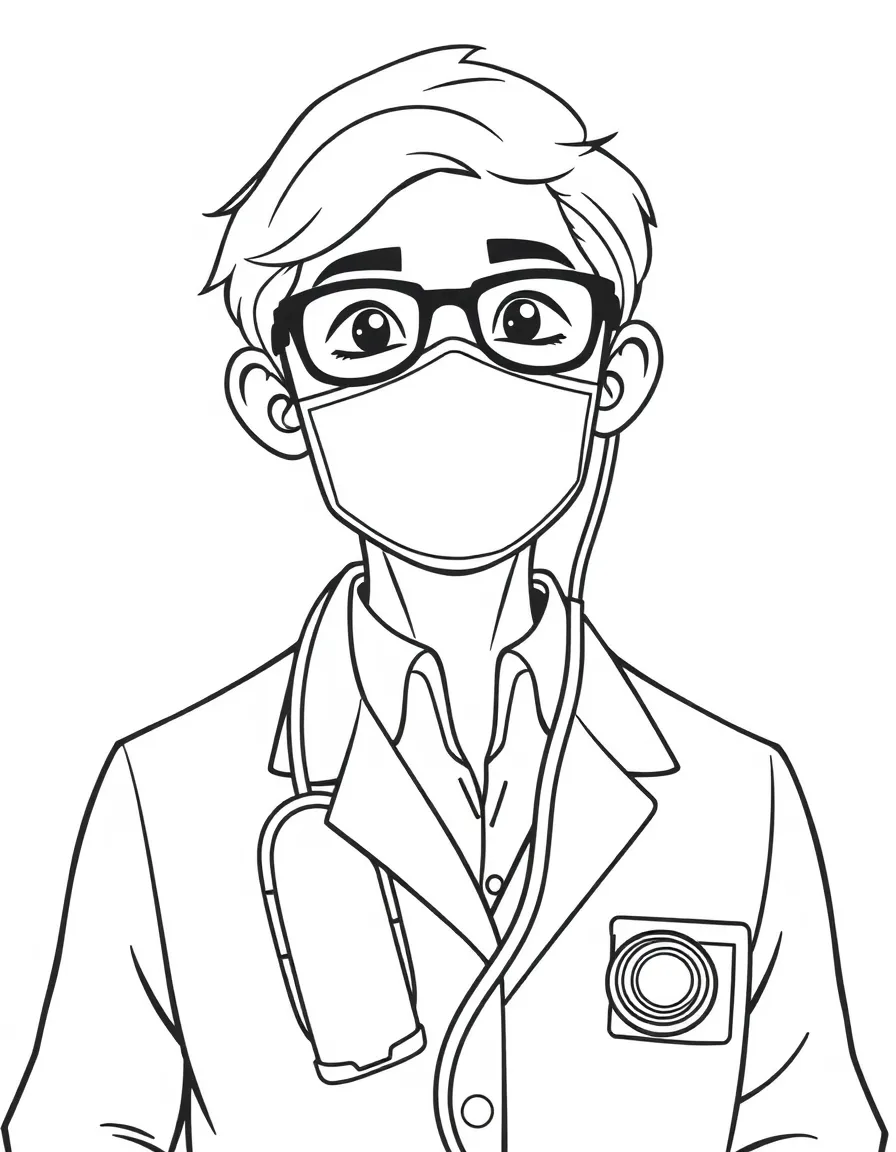 A doctor with a stethoscope.