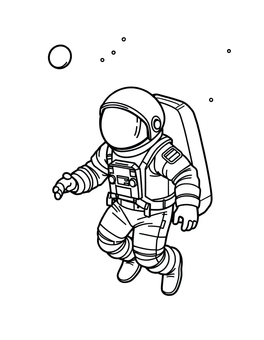 A astronaut in space.
