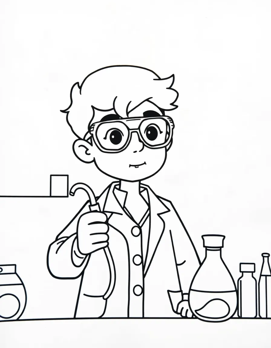 A scientist in a lab.