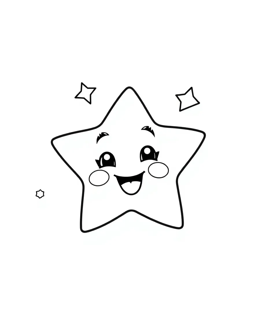 A friendly star winking.