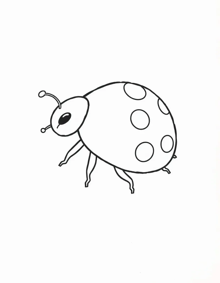 A tiny ladybug with polka dots.