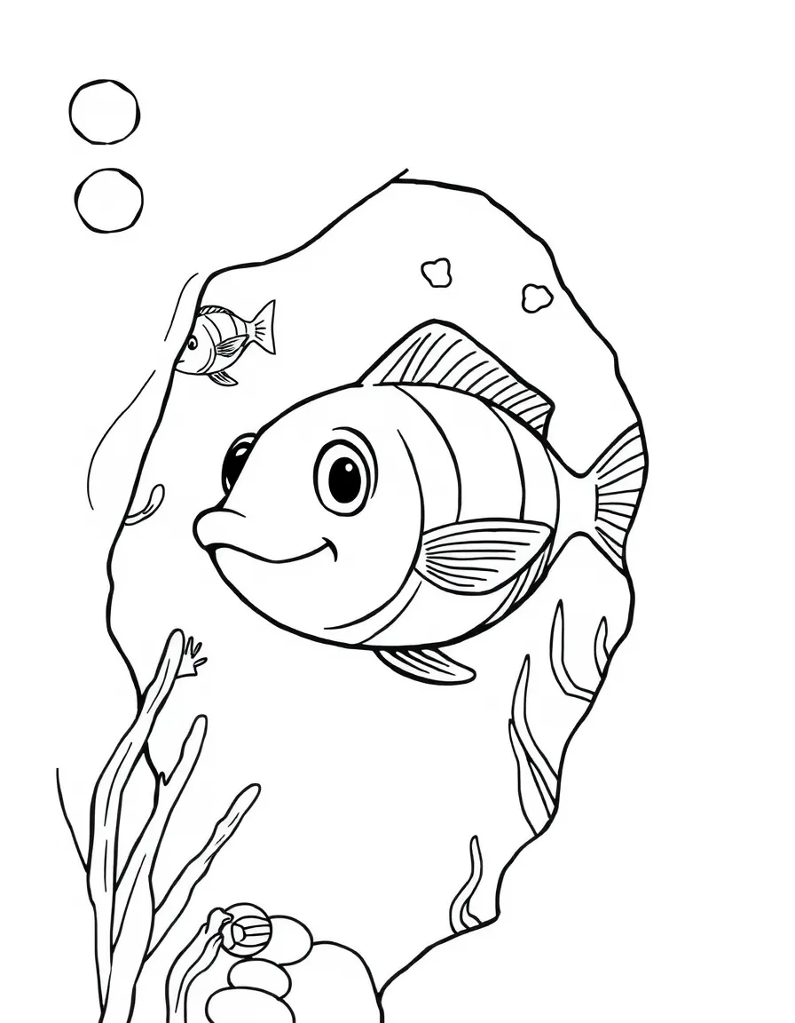 A school of fish playing hide and seek.